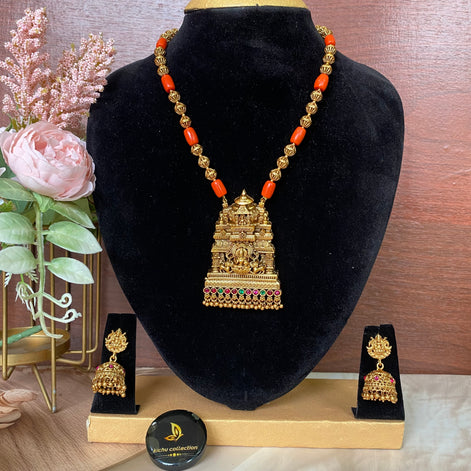 Coral gopuram jewelry
