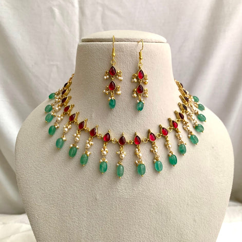 Jadau kundan semi precious jewelry