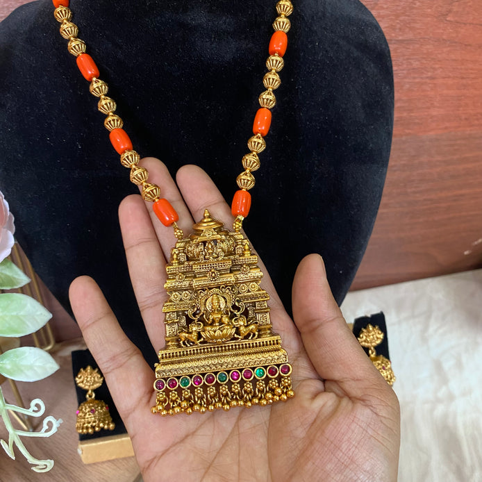 Coral gopuram jewelry