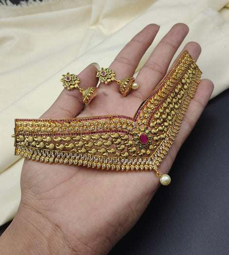 CZ Choker with jumka