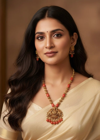 Coral lakshmi jewelry