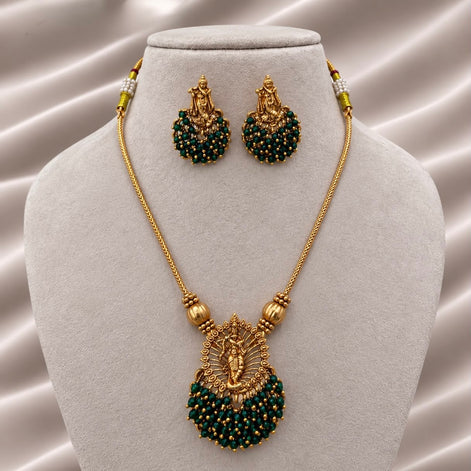 Krishna ghungroo necklace with stud
