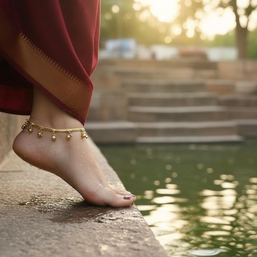 Gold lookalike anklets