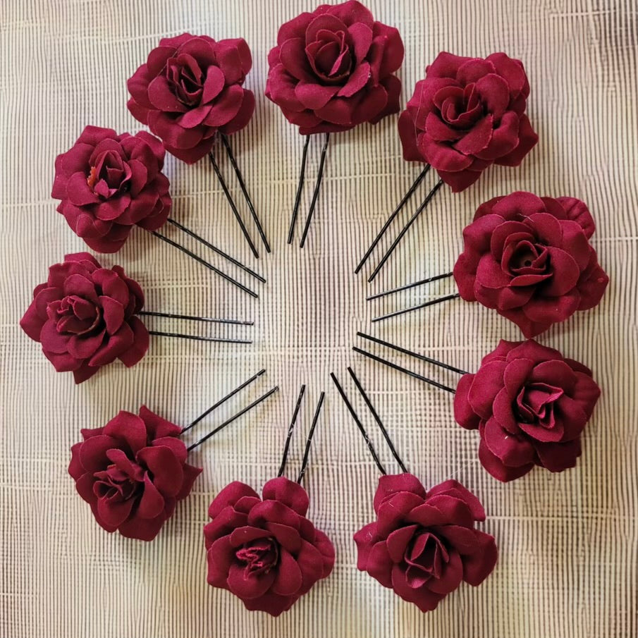 Roses for hair bun