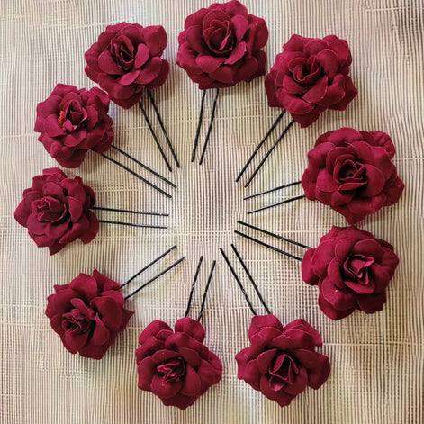 Roses for hair bun