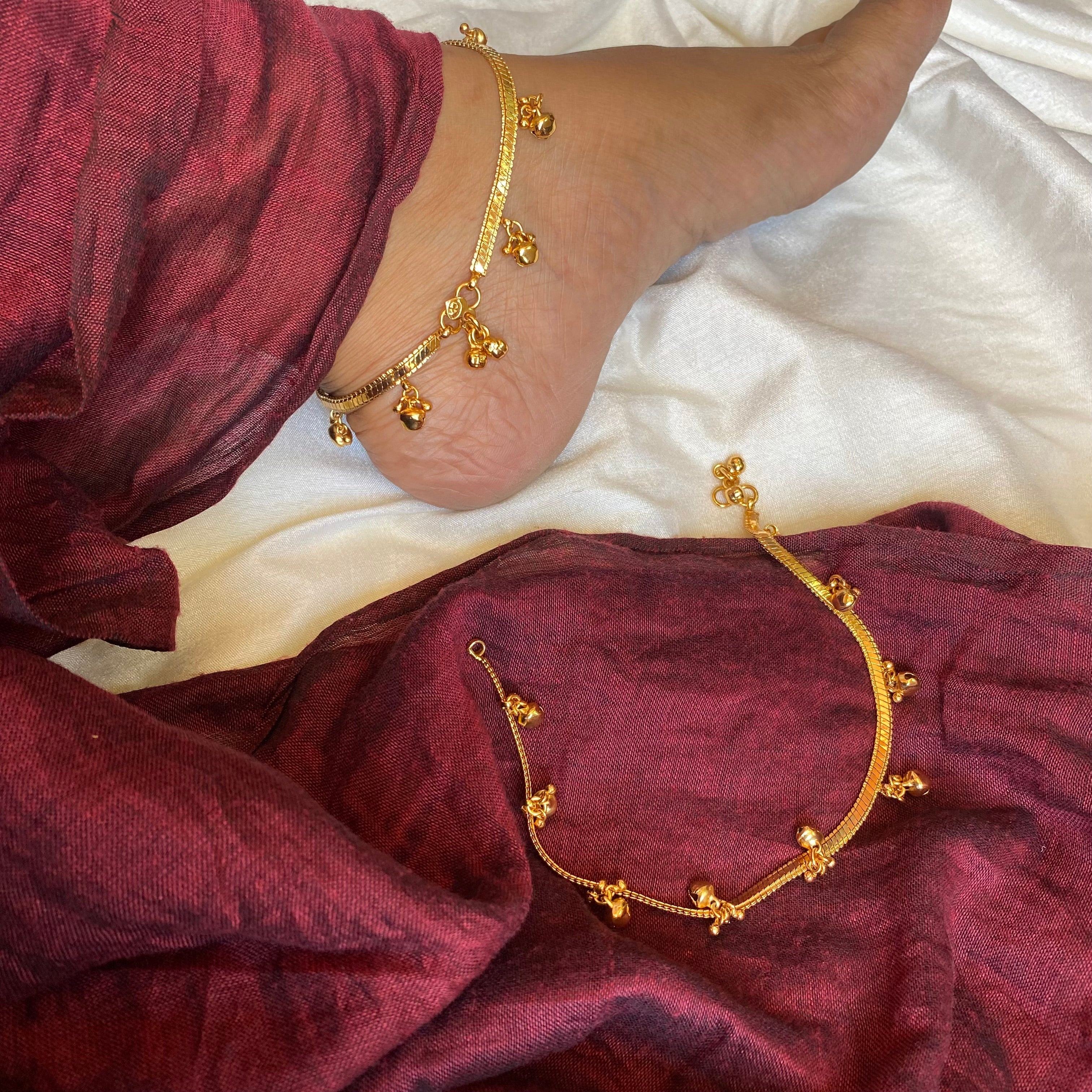 Gold lookalike anklets