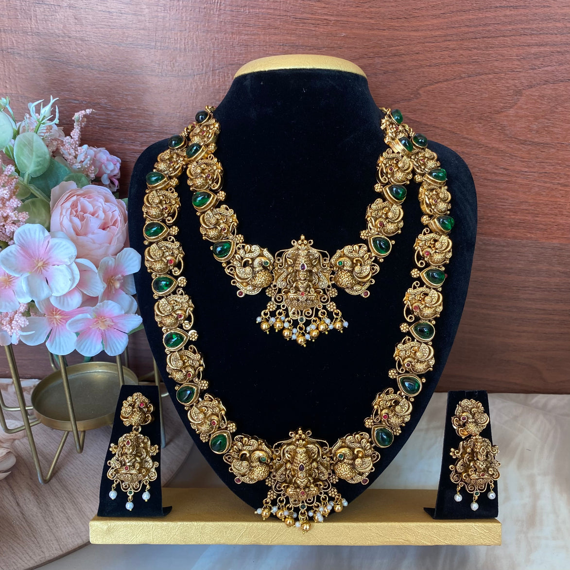 Emerald antique Semi bridal combo