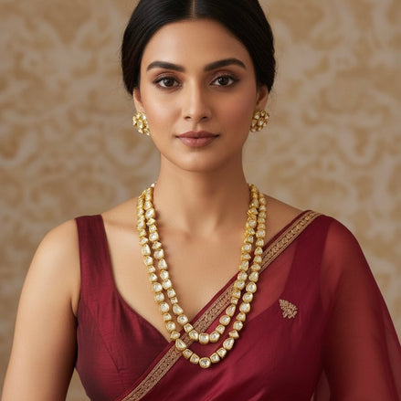 Kundan Mala with stud