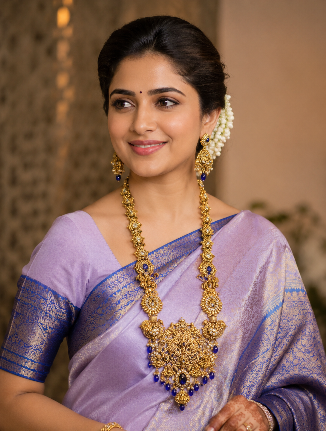 Bridal haram with chandbali
