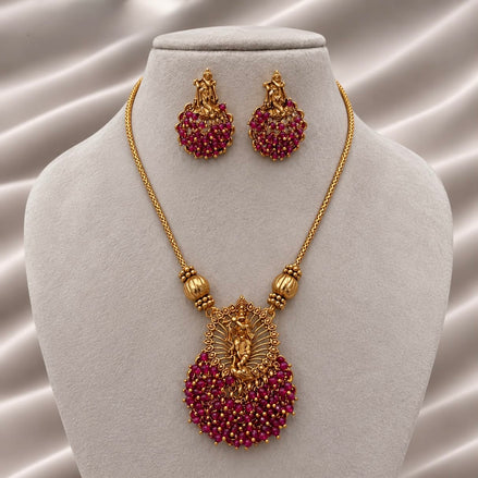 Krishna ghungroo necklace with stud