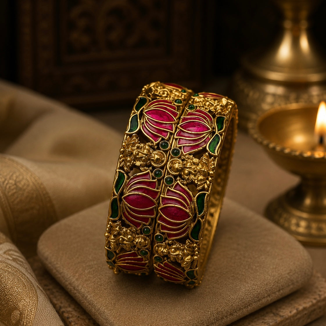 Lotus lakshmi bangle