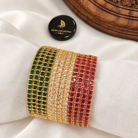 Multi stone bangles