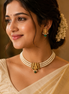 Lakshmi pearl choker with stud