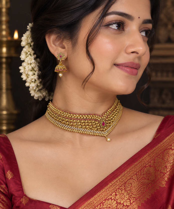 CZ Choker with jumka