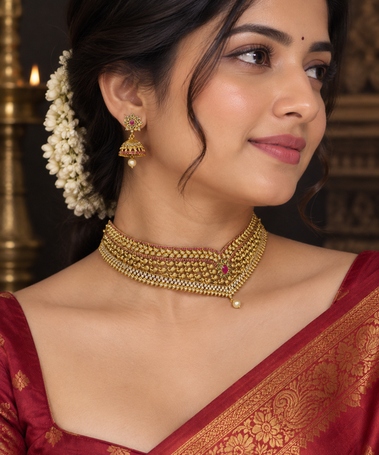 CZ Choker with jumka