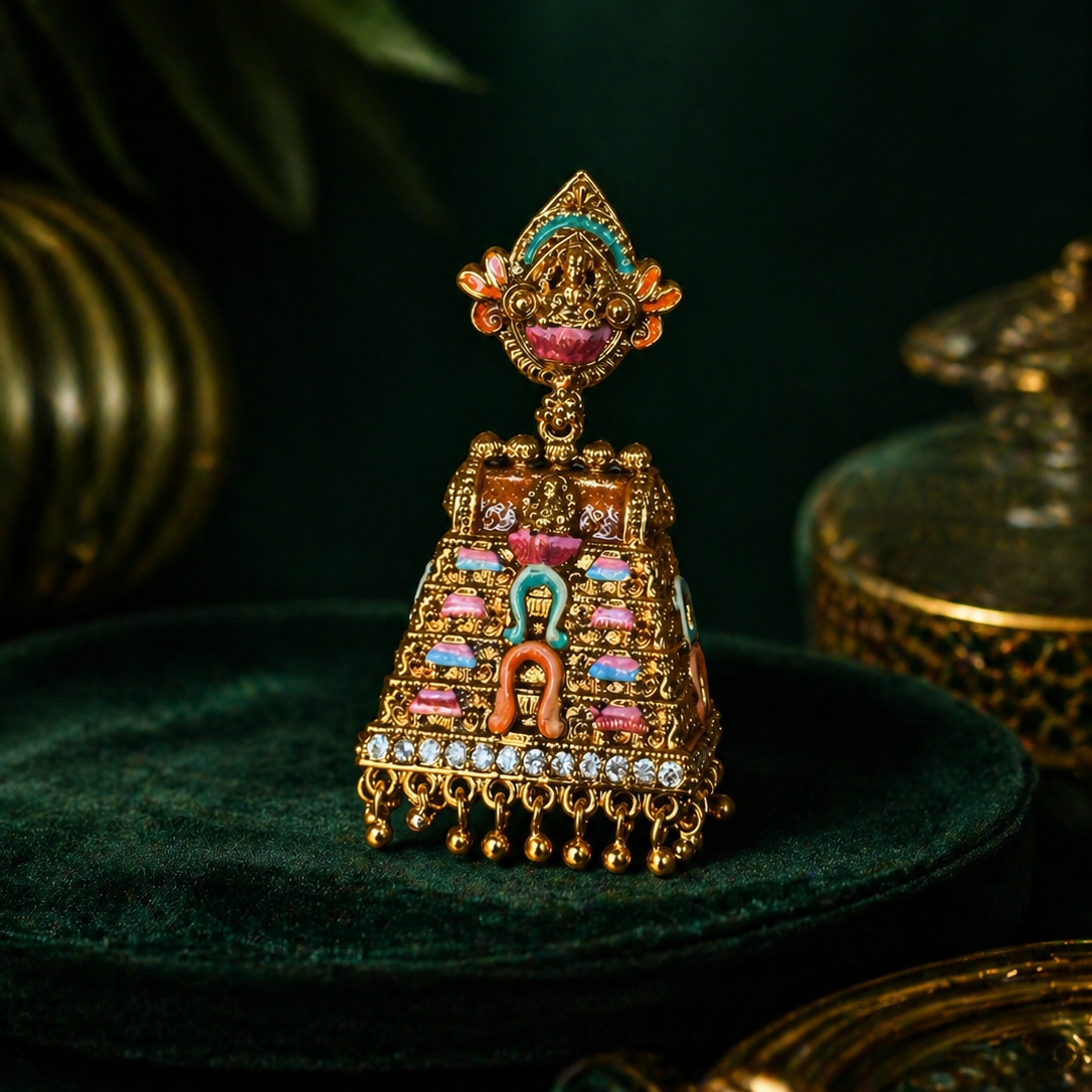 Premium gopuram jumka