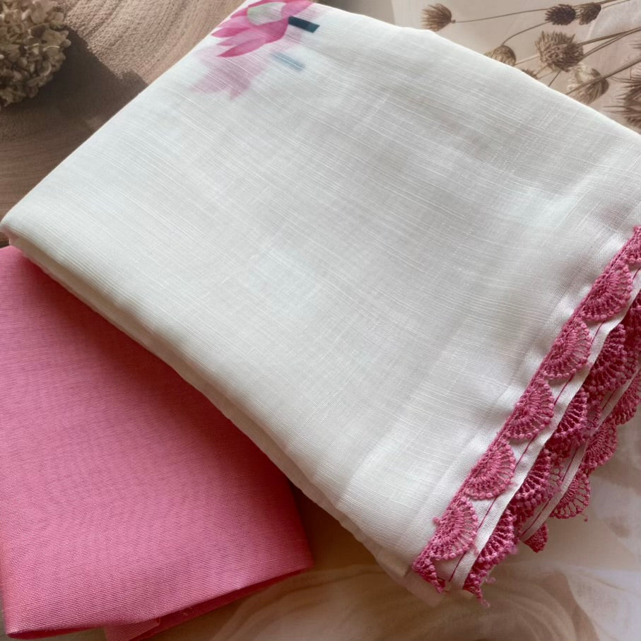 Kamalam linen saree