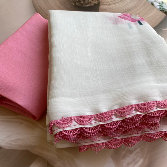Kamalam linen saree