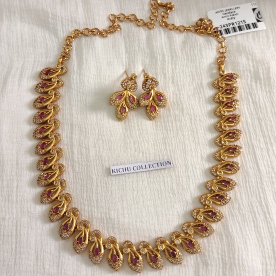Ruby Cz Necklace