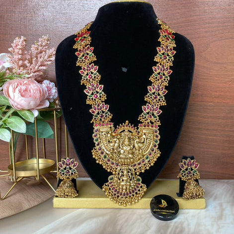 Lotus nakshi haram with jumka