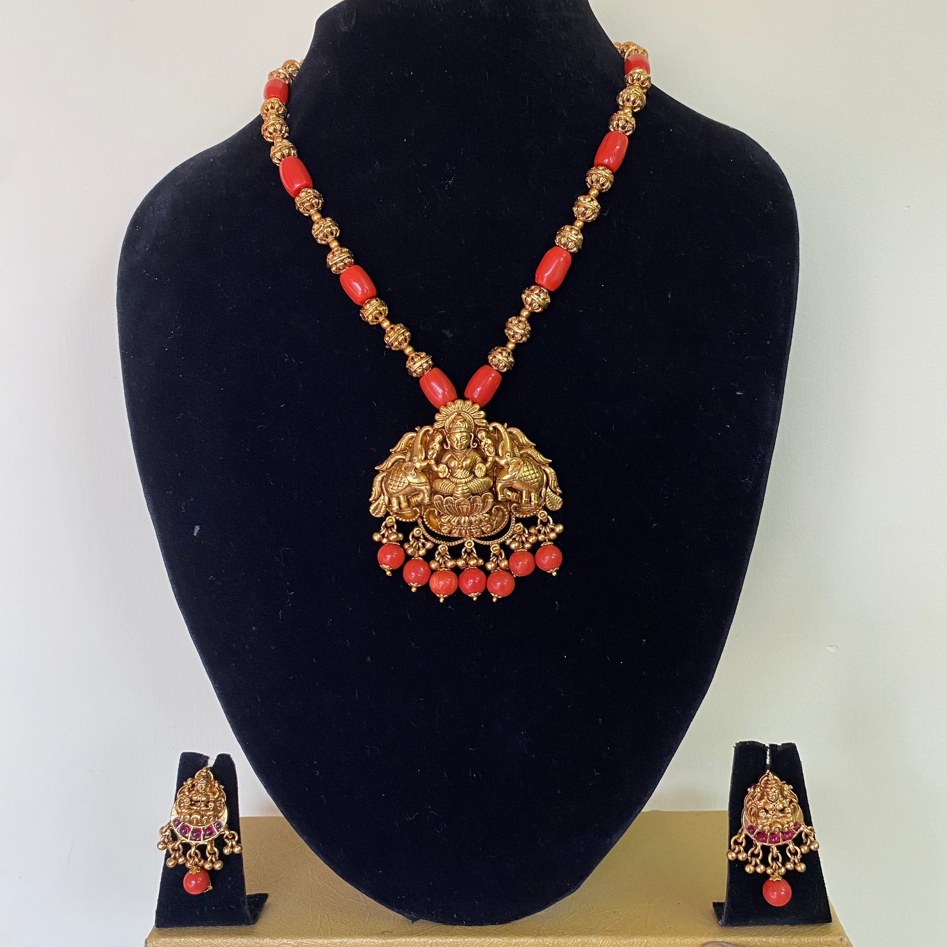 Coral lakshmi jewelry