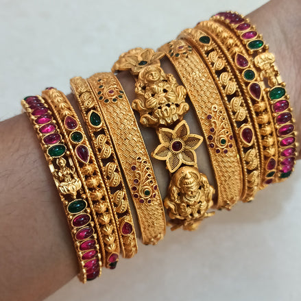 Matte Finish Bridal Bangle Set