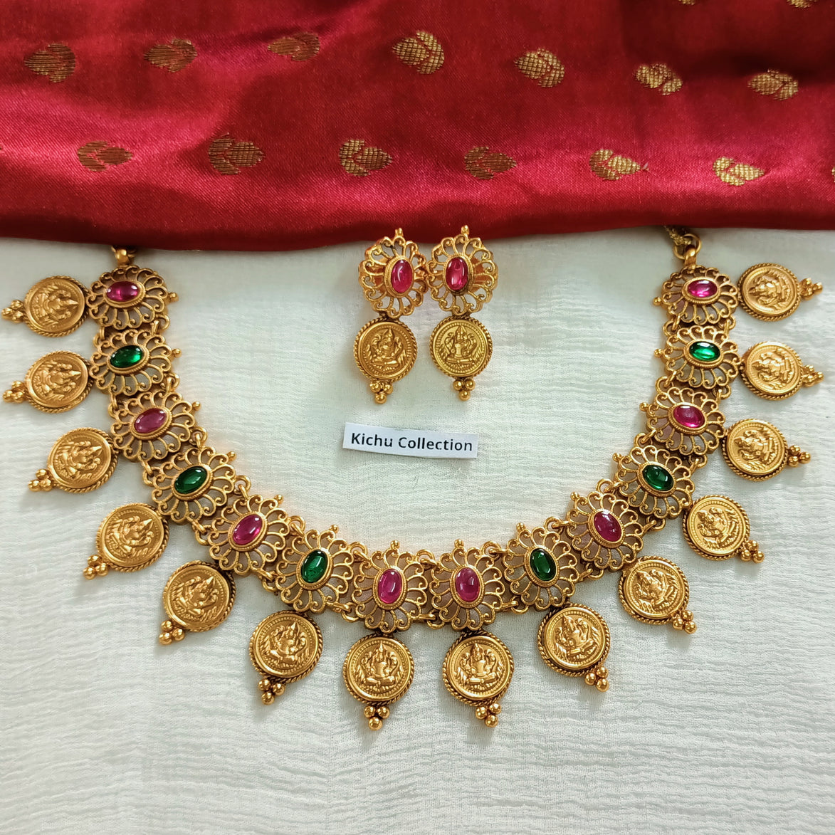 Floral Coin Necklace