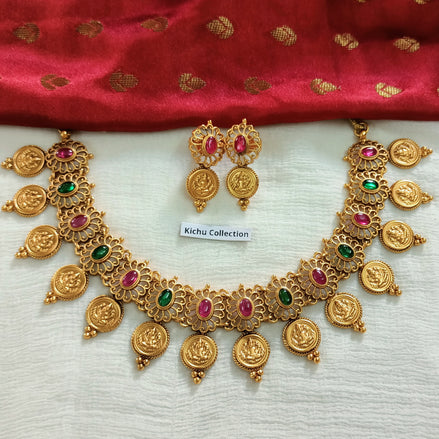 Floral Coin Necklace