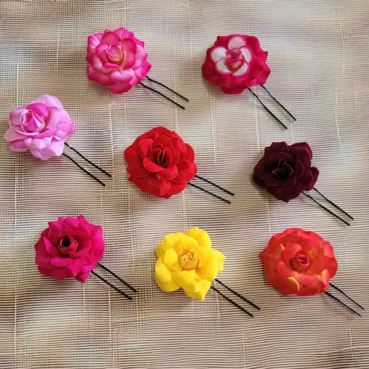 Roses for hair bun