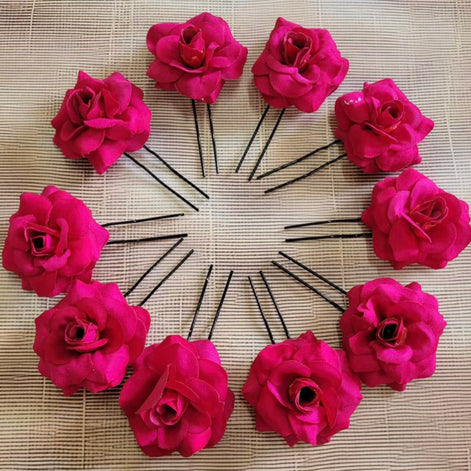 Roses for hair bun