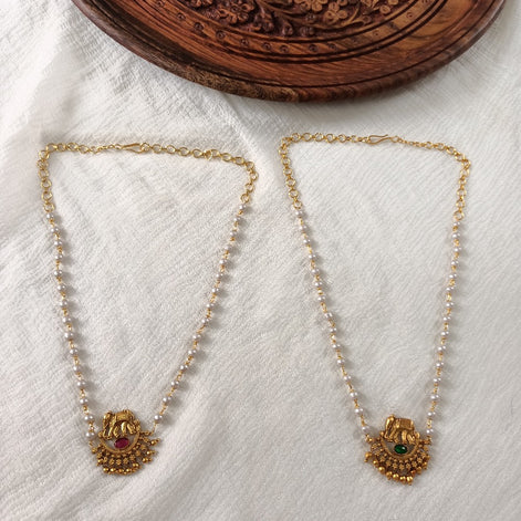 Elephant pearl choker