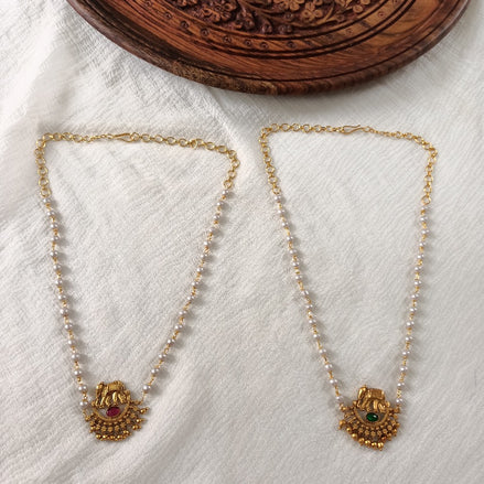 Elephant pearl choker