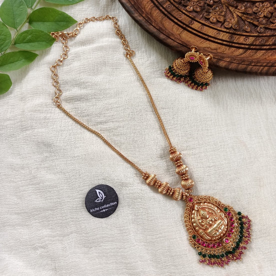 Geru Lakshmi necklace with jumka