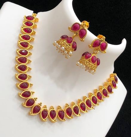 Mango necklace with jumka